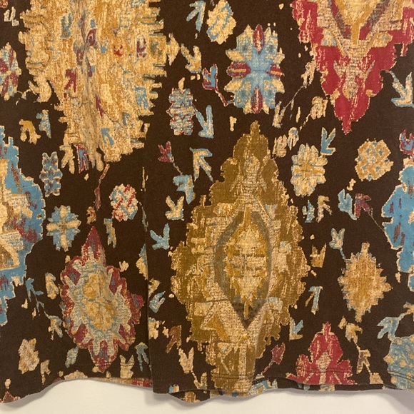 Ralph Lauren Brown Multicolor Ruffle Blouse, classic top - Picture 5 of 7